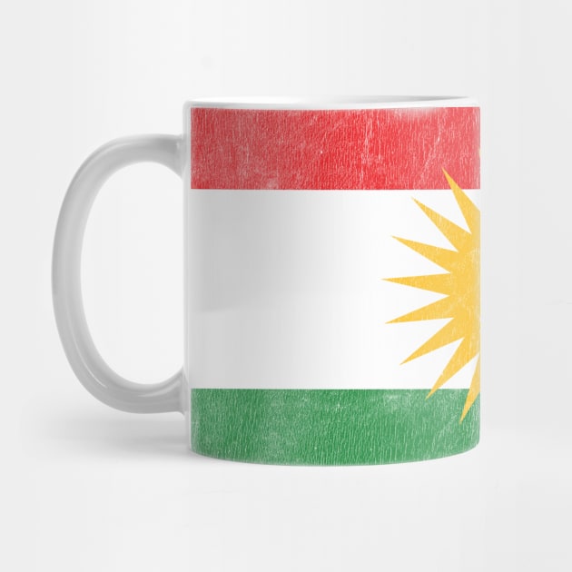 Kurdistan / Faded Vintage-Style Flag Design by DankFutura